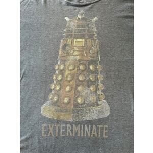 DOCTOR WHO official DALEK 'Exterminate" T-shirt XXL BBC Titan Merch Jerzees